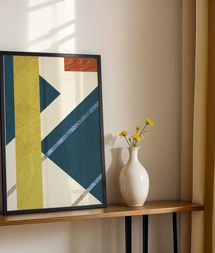 Zeitgenössische abstrakte geometrische Kunst mit lebendigen Farben
