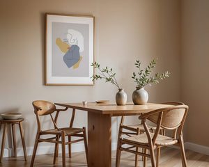 Abstract Line Art Portrait with Neutral Shapes - Mi tienda