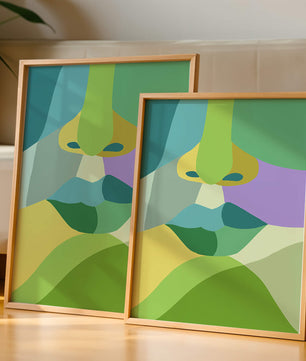 Formas geométricas abstractas y coloridas en diseño de arte moderno