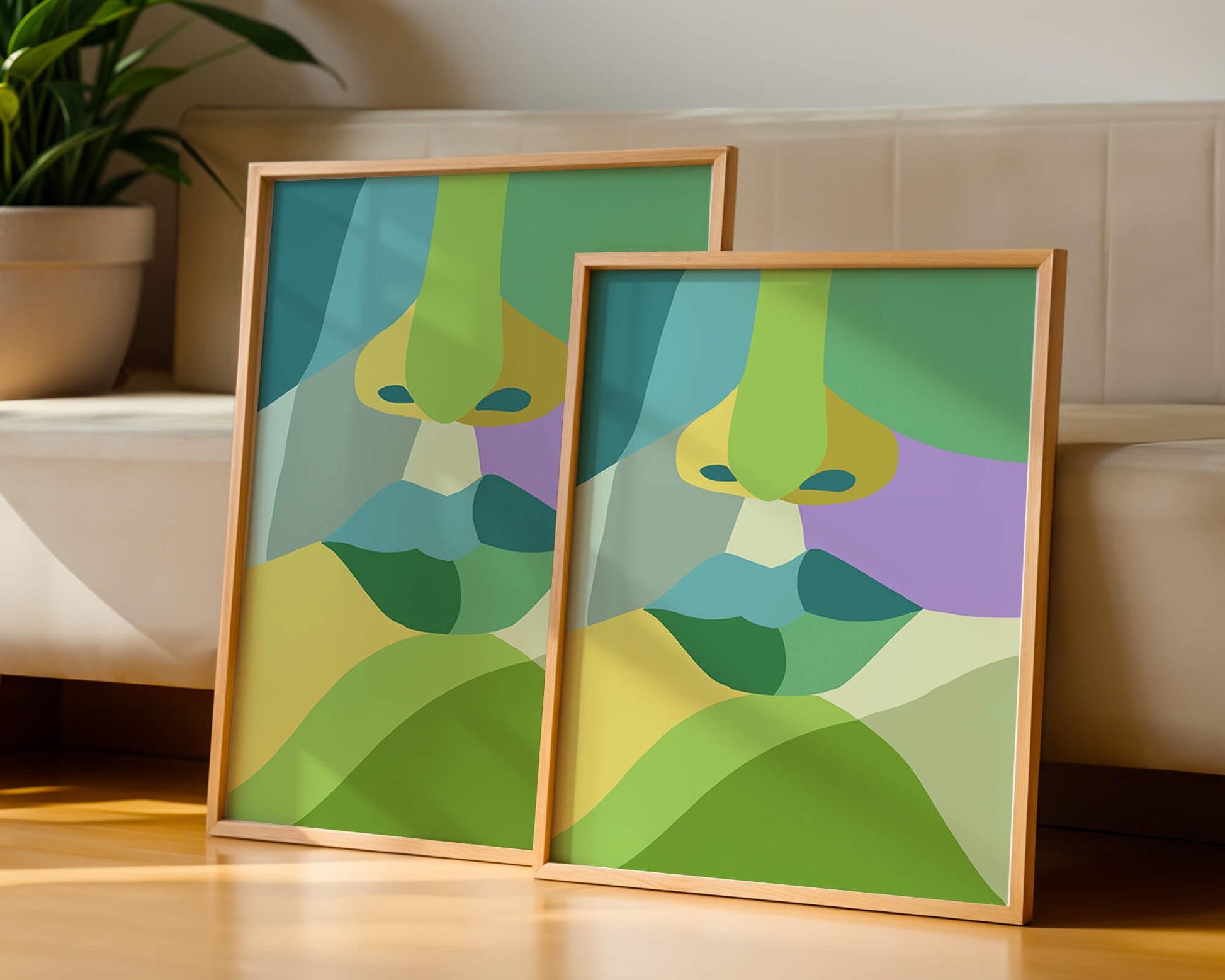 Formas geométricas abstractas y coloridas en diseño de arte moderno