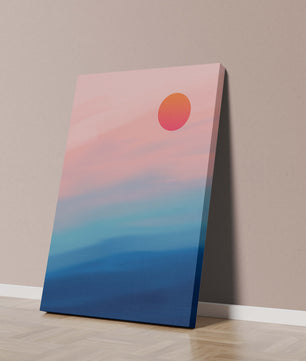 Sunset Over Ocean with Colorful Sky