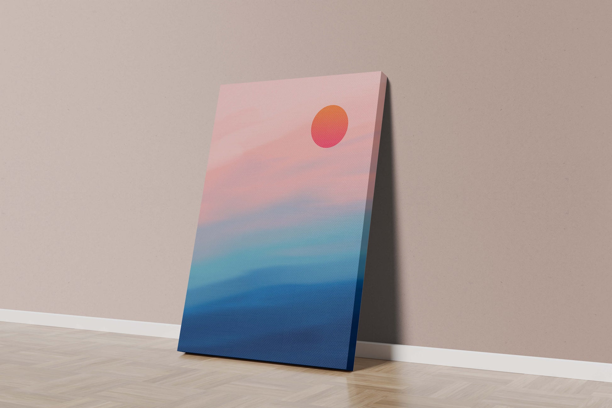 Sunset Over Ocean with Colorful Sky