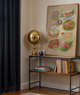 Colorful Representation of Asian Cuisine with Various Dishes
