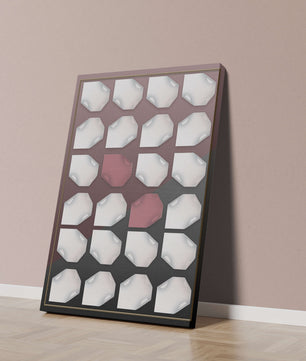 Contemporary Geometric Design with Red and White Sheets