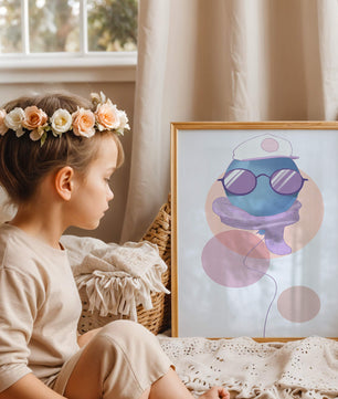 Colorful Balloon with Glasses in Modern Abstract Art - Mi tienda