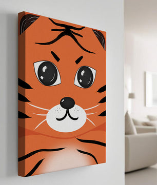 Illustration d’un visage de tigre adorable avec des traits marqués