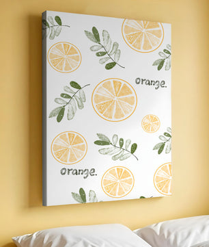 Motif avec des tranches d’orange et des feuilles vertes