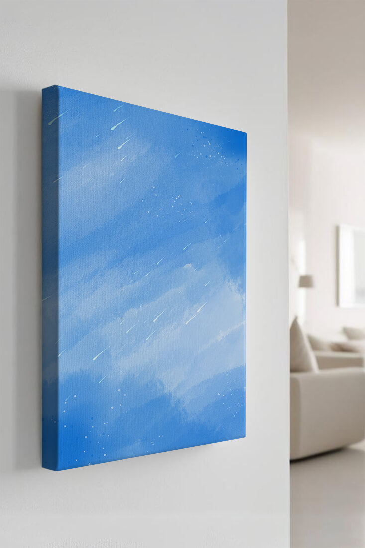 Fondo de acuarela azul tranquilo con rayas y puntos claros