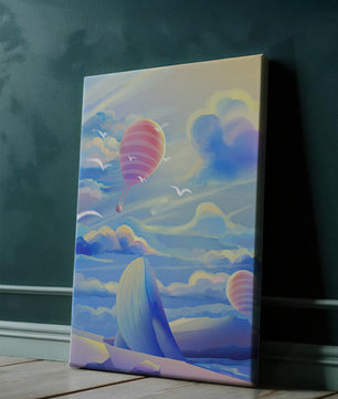 Majestic Whale and Hot Air Balloon in a Dreamy Sky - Mi tienda
