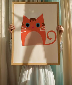 Cute Cat Illustration with Bright Colors and Whimsical Design - Mi tienda