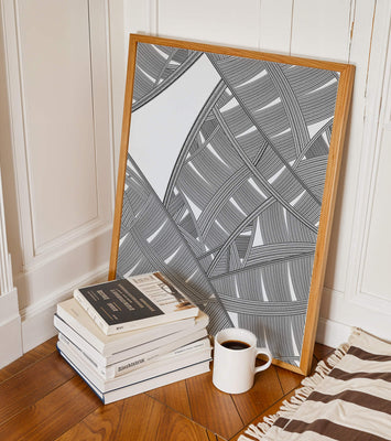 Detailed Abstract Geometric Pattern with Interwoven Stripes