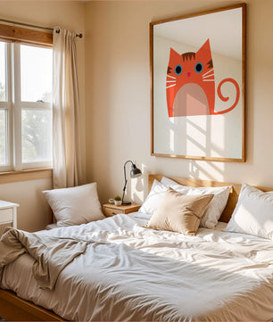 Cute Cat Illustration with Bright Colors and Whimsical Design - Mi tienda