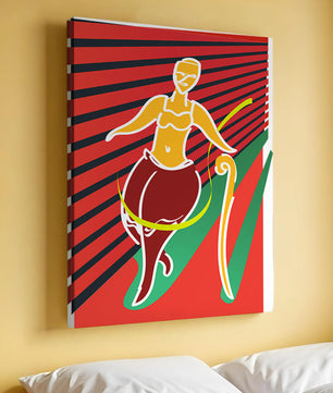 Modern abstract art with dynamic lines and vivid colors - Mi tienda