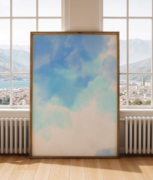 Cielo azul sereno con nubes suaves
