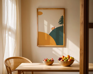 A Snail Climbing a Hill in Minimalist Nature Art - Mi tienda