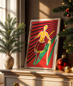 Modern abstract art with dynamic lines and vivid colors - Mi tienda