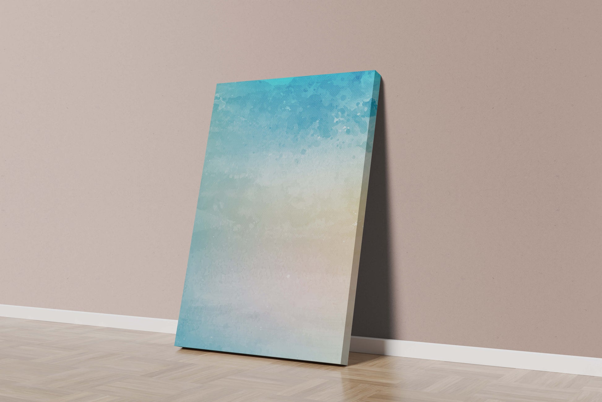 Pastel watercolor background with blue and beige gradient