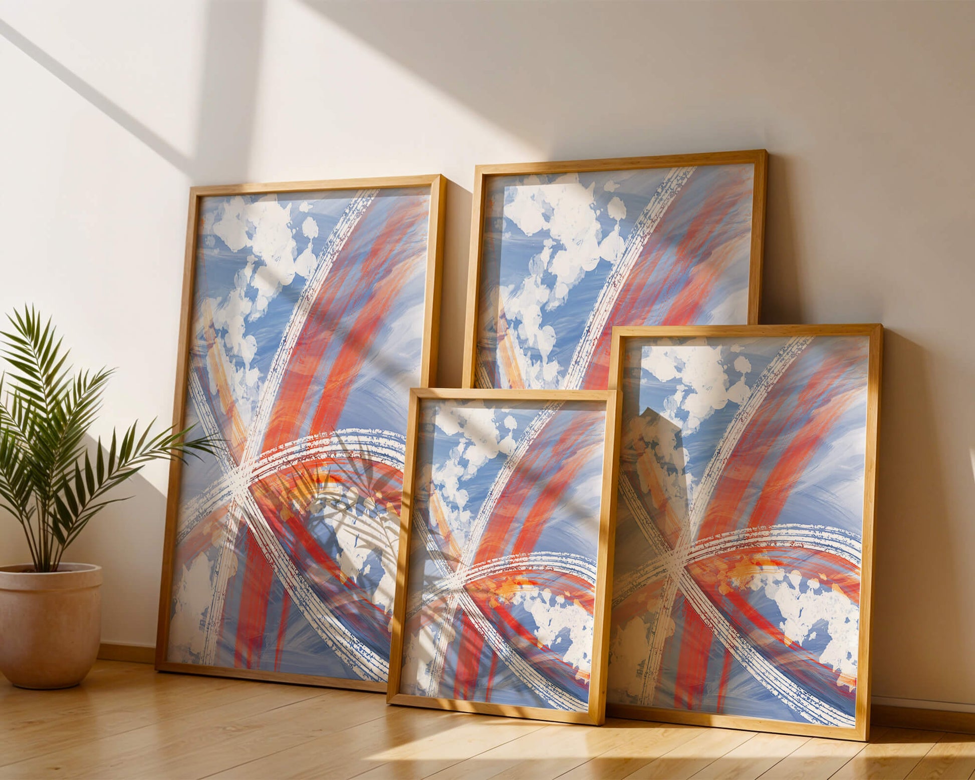Abstract Expressionism with Dynamic Brushstrokes and Vivid Colors