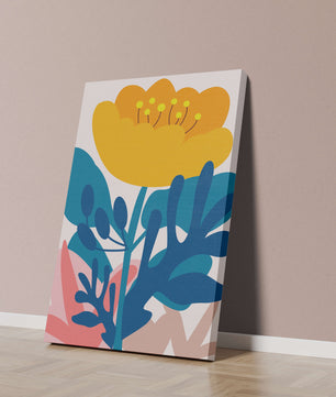 Illustration florale abstraite colorée au design botanique moderne
