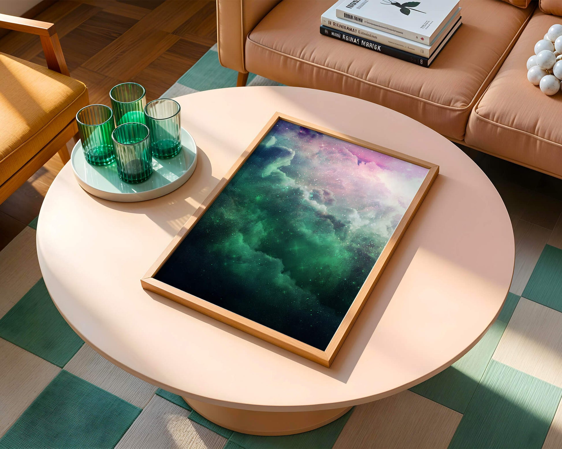 Mystical Cosmic Clouds Illuminated by Colorful Nebula