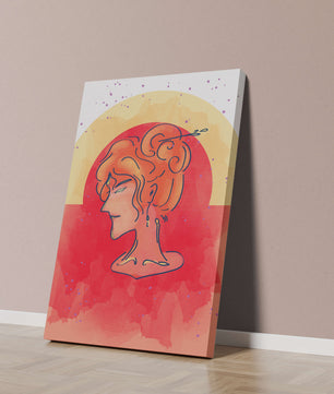 Abstract Portrait with Vibrant Colors and Artistic Flair