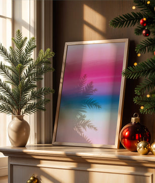 Vibrant Gradient with Pink and Blue Hues