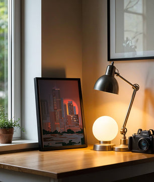 Modern Cityscape at Sunset with Skyscrapers and Vibrant Sky - Mi tienda