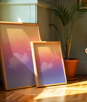Pastel Sunset Sky with Soft Clouds and Gradient Hues