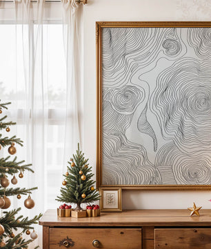 Art linéaire topographique abstrait avec des motifs tourbillonnants