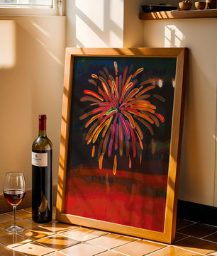 Feu d'artifice vibrant avec des éclats colorés