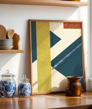 Zeitgenössische abstrakte geometrische Kunst mit lebendigen Farben