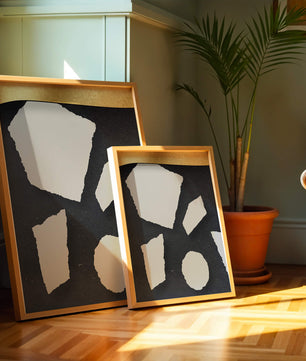 Abstract geometric design with golden accents and stone texture