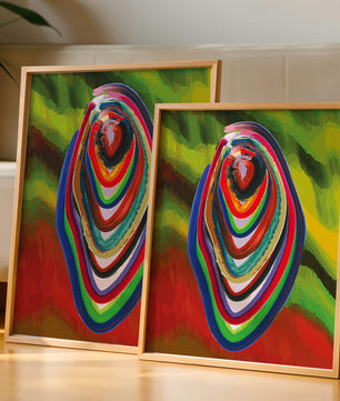 Abstract multicolored swirl with vibrant brush strokes