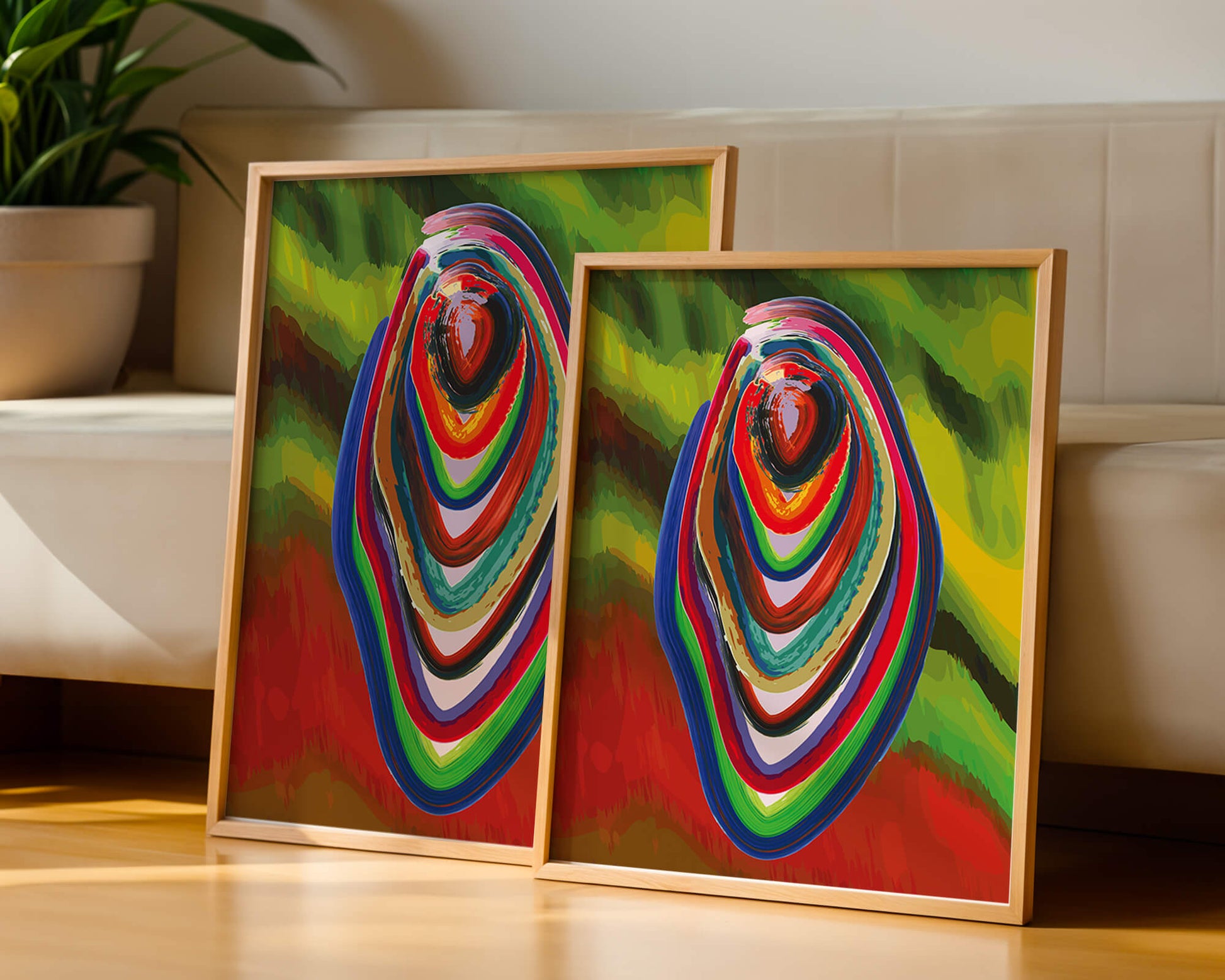 Abstract multicolored swirl with vibrant brush strokes