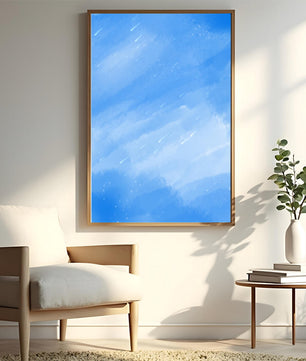 Fondo acuarela azul calmado con rayas y puntos de luz