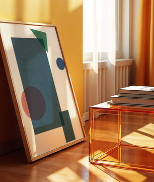 Abstract Geometric Composition with Overlapping Shapes - Mi tienda