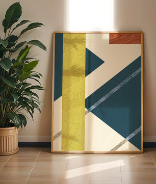 Zeitgenössische abstrakte geometrische Kunst mit lebendigen Farben