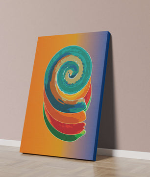 Bunte Spirale abstrakte Kunst mit lebendigem Farbverlauf Hintergrund