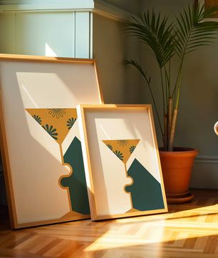 Cocktail Glass with Decorative Floral Design in Minimalist Art Style