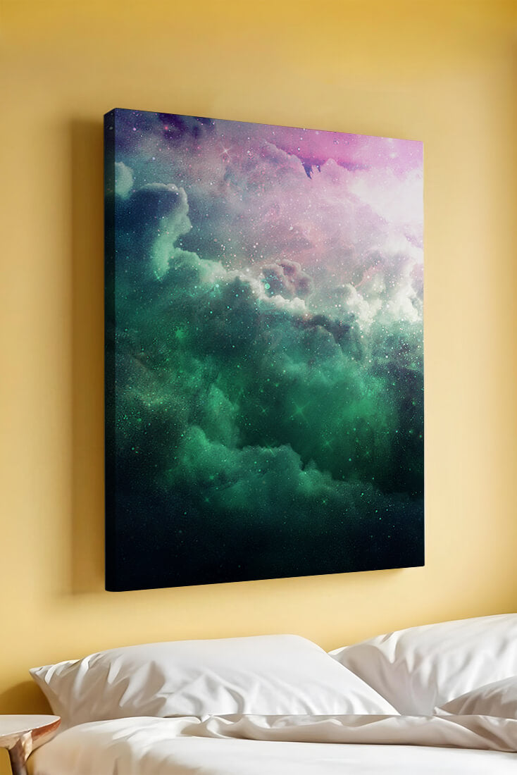 Mystical Cosmic Clouds Illuminated by Colorful Nebula