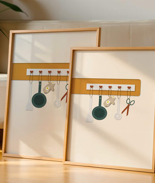 Kitchen Utensils Hanging on a Wall with Heart Hooks - Mi tienda