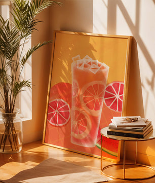 Cóctel refrescante de frutas de verano con cítricos y sandía