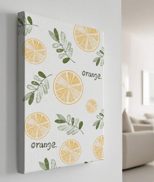 Motif avec des tranches d’orange et des feuilles vertes