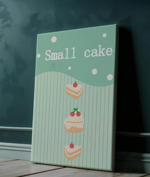 Charming illustration of small cakes with cherries