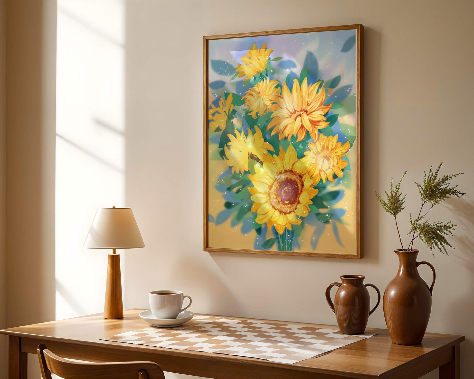 Sunflowers in Bright Sunlight
