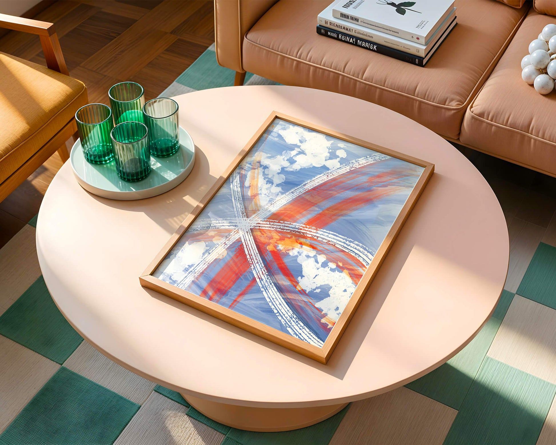Abstract Expressionism with Dynamic Brushstrokes and Vivid Colors