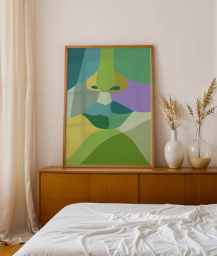Formas geométricas abstractas y coloridas en diseño de arte moderno