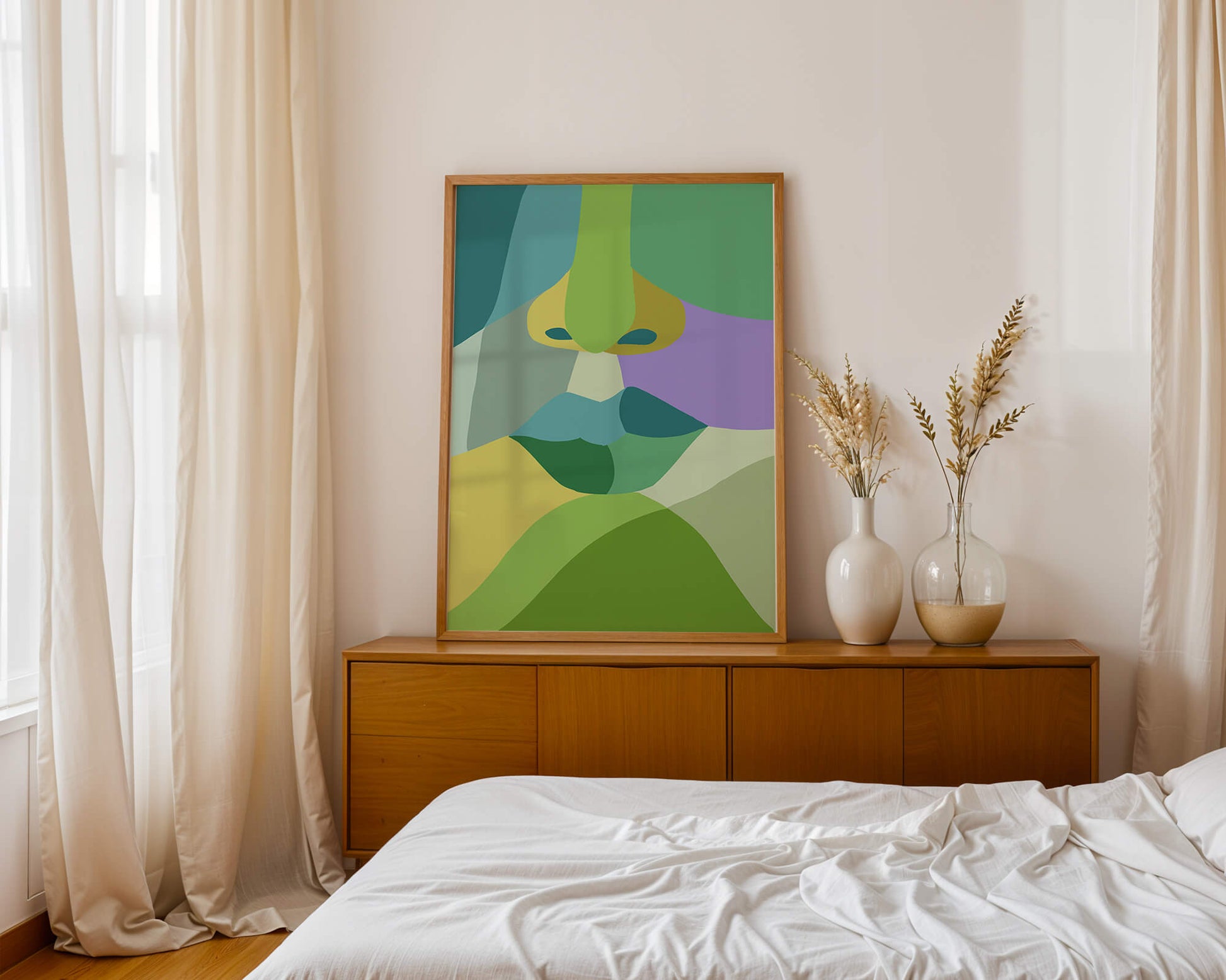 Formas geométricas abstractas y coloridas en diseño de arte moderno