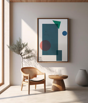 Abstract Geometric Composition with Overlapping Shapes - Mi tienda