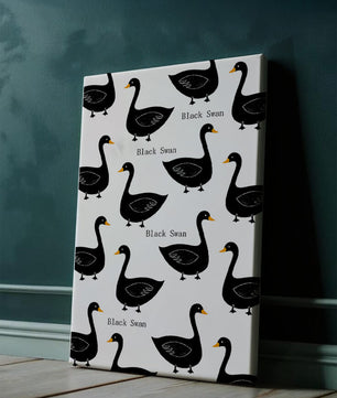 Seamless bird pattern with minimalist design and bold accents